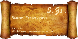Suman Zsuzsanna névjegykártya